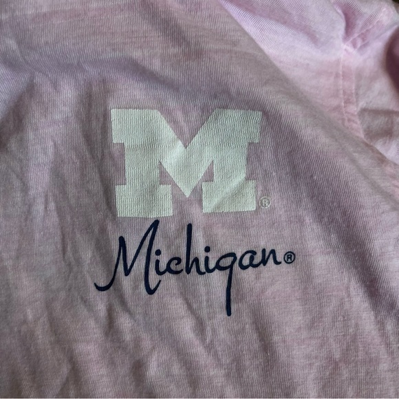 Michigan University Hoodie Pink Wolverines M Lake Knights Apparel Lightweight - Picture 4 of 10